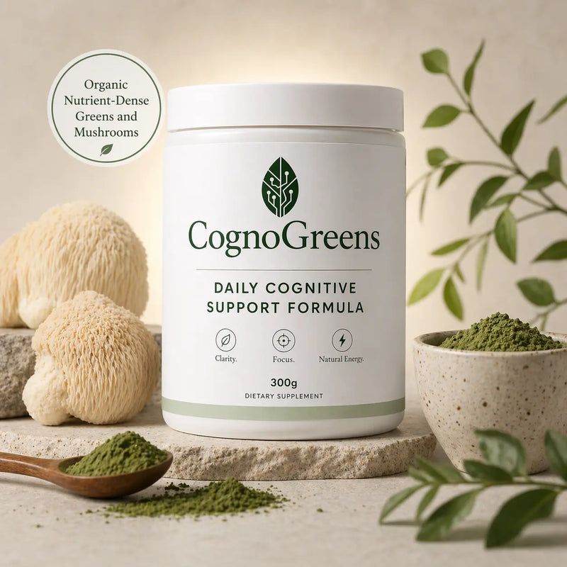 Organic Greens & Mushrooms Formula Built For Deep Work